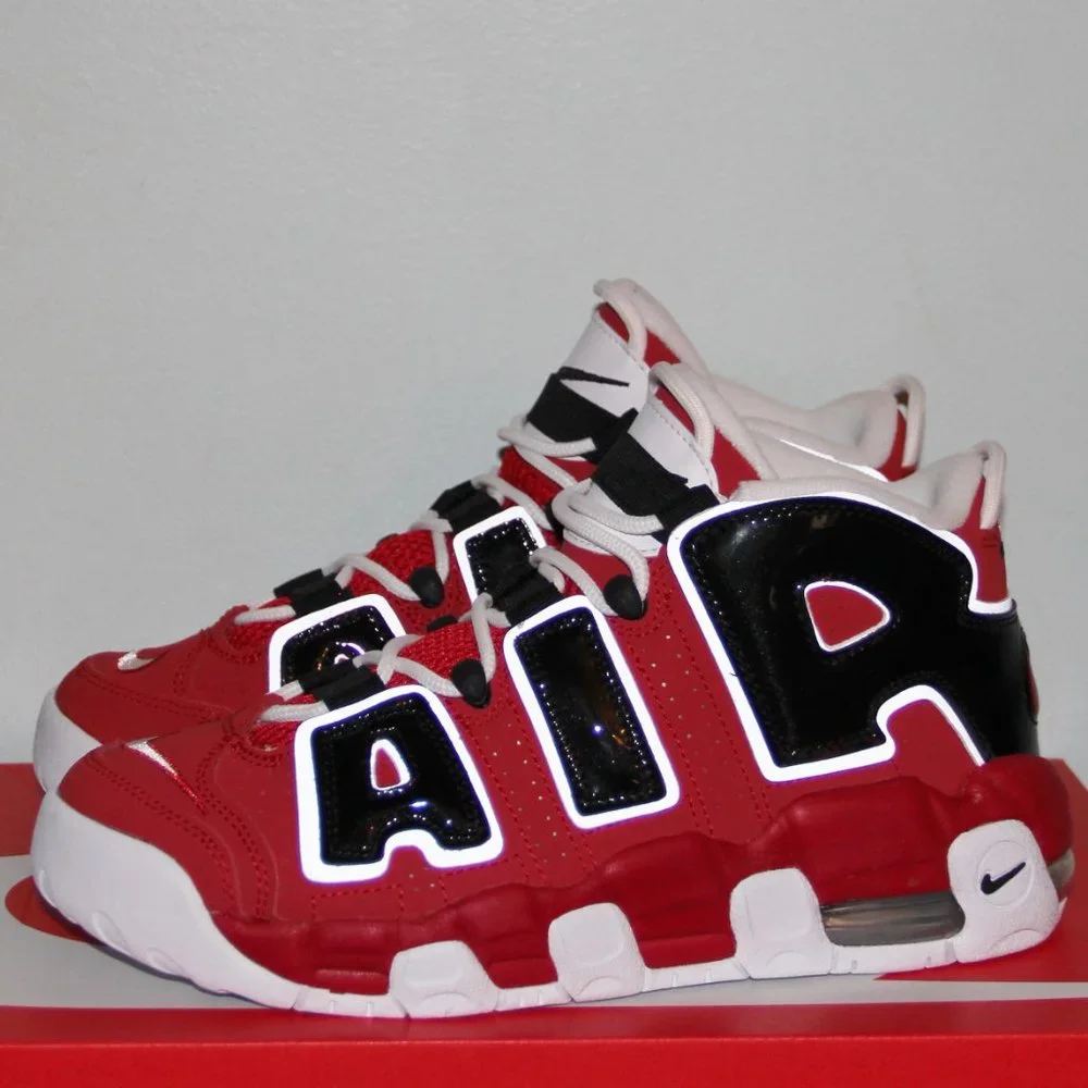 Nike Air More Uptempo GS Basketball Shoes 6Y 6.5Y Womens 8 Bulls